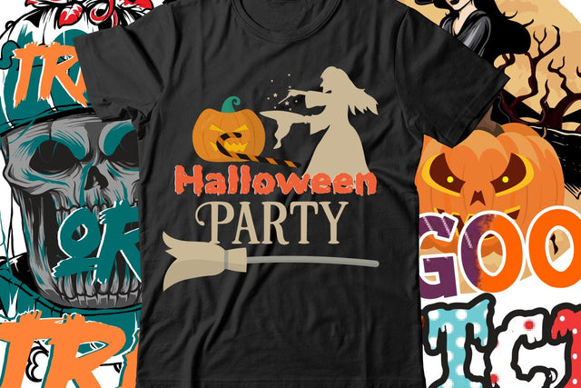 Halloween Party T-Shirt Design SVG BlackCatsMedia 