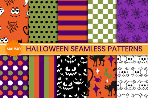 Halloween Patterns, Digital Papers SVG Maumo Designs 