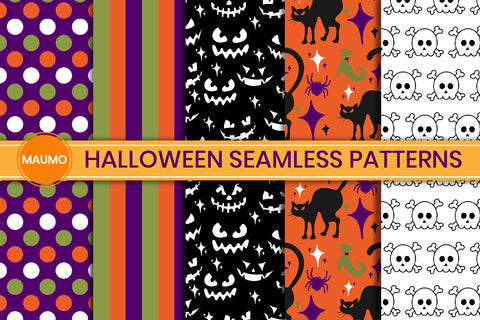 Halloween Patterns, Digital Papers SVG Maumo Designs 