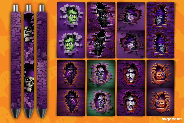 Halloween Pen Wrap Bundle | Sublimation Sublimation SvgOcean 