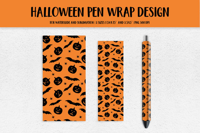 Halloween Pen Wrap Design Sublimation or Waterslide Sublimation LaBelezoka 