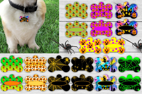 Halloween pet tag sublimation design bundle Sublimation Svetana Studio 