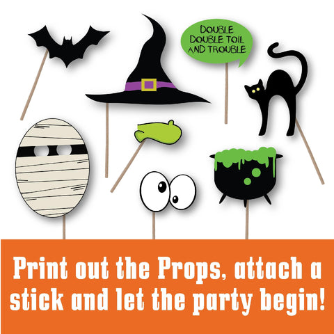 Halloween Photo Booth Props SVG Cut File Bundle SVG Old Market 