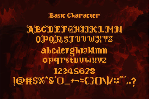 Halloween Pixel Display Font Font nearzz 