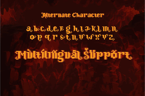 Halloween Pixel Display Font Font nearzz 