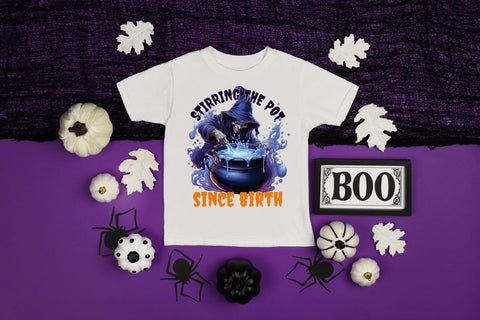 Halloween PNG, Stirring the Pot Since Birth Sublimation CraftLabSVG 