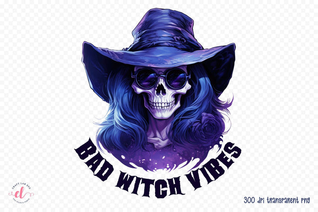 Halloween PNG Sublimation, Bad Witch Vibes Sublimation CraftLabSVG 