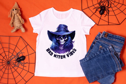 Halloween PNG Sublimation, Bad Witch Vibes Sublimation CraftLabSVG 