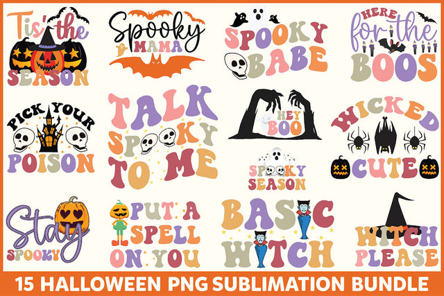 Halloween PNG Sublimation Bundle Sublimation Rupkotha 