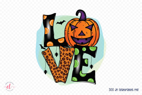 Halloween PNG Sublimation Design - Love Sublimation CraftLabSVG 