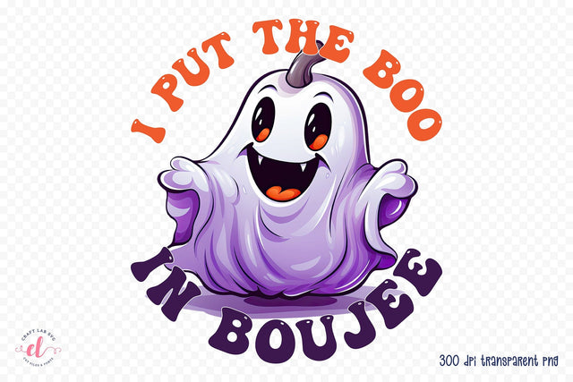 Halloween PNG Sublimation | I Put the Boo in Boujee Sublimation CraftLabSVG 