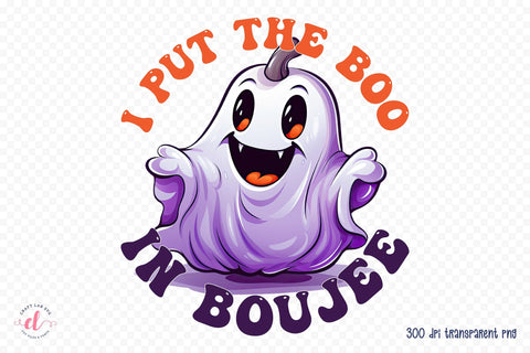 Halloween PNG Sublimation | I Put the Boo in Boujee Sublimation CraftLabSVG 