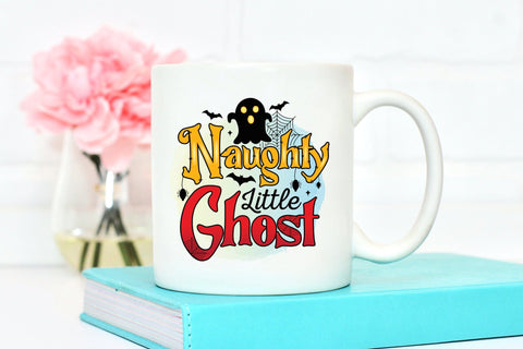 Halloween PNG Sublimation, Naughty Little Ghost Sublimation CraftLabSVG 