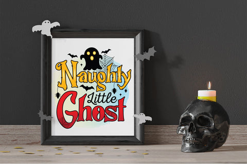 Halloween PNG Sublimation, Naughty Little Ghost Sublimation CraftLabSVG 