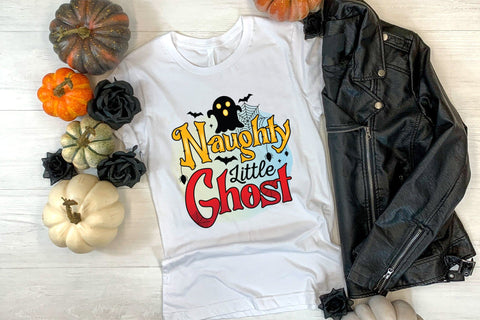 Halloween PNG Sublimation, Naughty Little Ghost Sublimation CraftLabSVG 