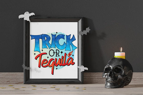 Halloween PNG Sublimation | Trick or Tequila Sublimation CraftLabSVG 