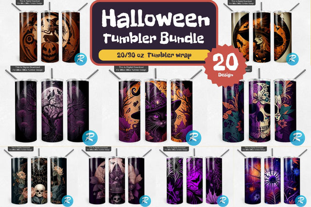 Halloween Png Tumbler Bundle Sublimation Regulrcrative 