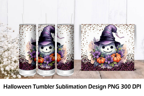 Halloween PNG Tumbler Sublimation. Tumbler Wrap 20 oz. Sublimation Samaha Design 