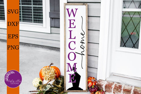 Halloween Porch Sign Bundle-Halloween Vertical Sign SVG Bundle SVG Linden Valley Designs 