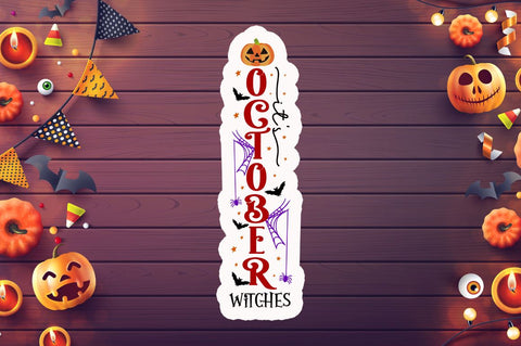 Halloween Porch Sign Stickers Bundle Sublimation Regulrcrative 