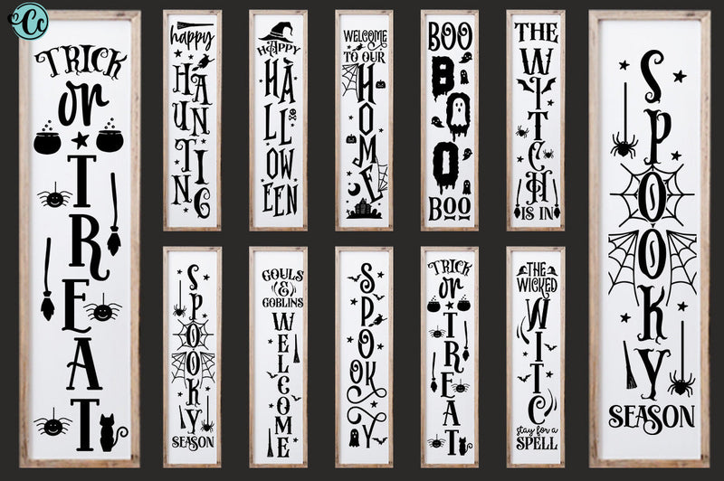 Halloween Porch Sign SVG Bundle, Door SVG Crazy Craft 