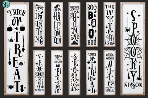 Halloween Porch Sign SVG Bundle, Door SVG Crazy Craft 