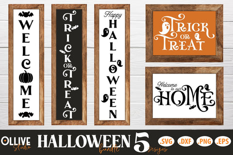 Halloween Porch Sign SVG Bundle | Halloween SVG SVG Ollive Studio 