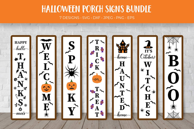 Halloween Porch Sign SVG bundle. Halloween Vertical Signs SVG LaBelezoka 