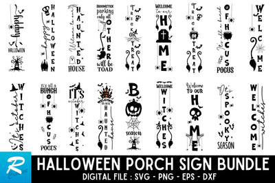 Halloween Porch Sign SVG Bundle SVG Regulrcrative 