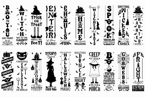 Halloween Porch Sign SVG Bundle Vol.4 SVG CraftLabSVG 