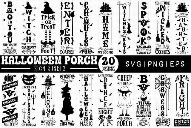 Halloween Porch Sign SVG Bundle Vol.4 SVG CraftLabSVG 