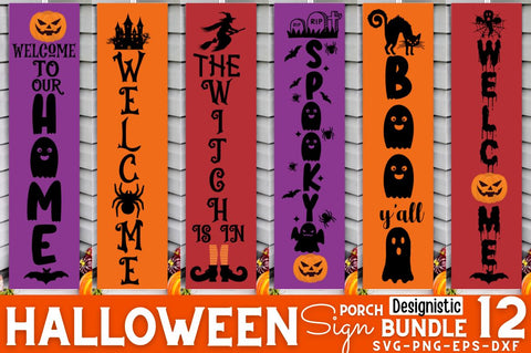 Halloween Porch Sign Svg Bundle, Welcome Sign Svg SVG DESIGNISTIC 