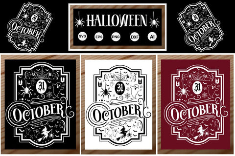 Halloween Porch Sign SVG Bundle/Halloween Round Sign SVG SVGs,Quotes and Sayings,Food & Drink,On Sale, Print & Cut SVG DesignPlante 503 