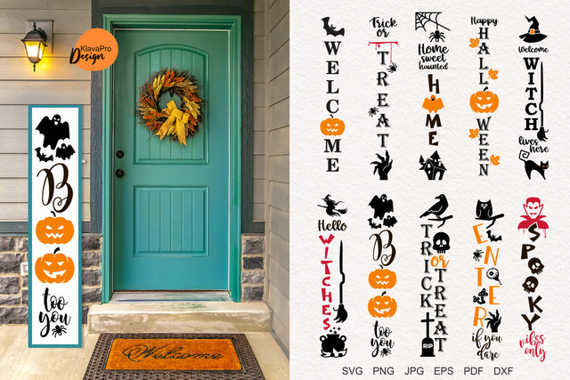 Halloween Porch Signs Bundle SVG Klava P 