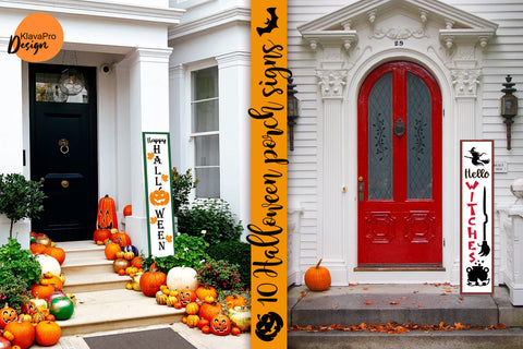 Halloween Porch Signs Bundle SVG Klava P 