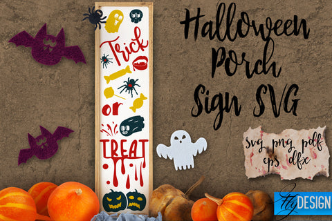 Halloween Porch Signs SVG Bundle | Halloween SVG Design | Funny Quotes SVG Fly Design 