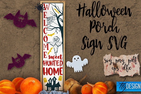 Halloween Porch Signs SVG Bundle | Halloween SVG Design | Funny Quotes SVG Fly Design 
