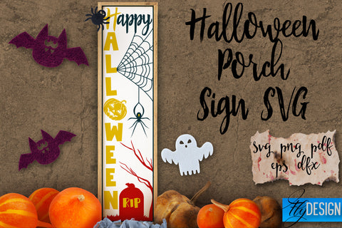 Halloween Porch Signs SVG Bundle | Halloween SVG Design | Funny Quotes SVG Fly Design 