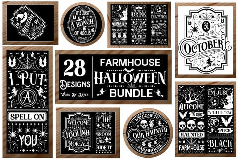 Halloween Porch Signs SVG Bundle Porch Sign SVG SVGs,Quotes and Sayings,Food & Drink,On Sale, Print & Cut SVG DesignPlante 503 