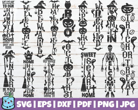 Halloween Porch Signs SVG Bundle SVG MintyMarshmallows 