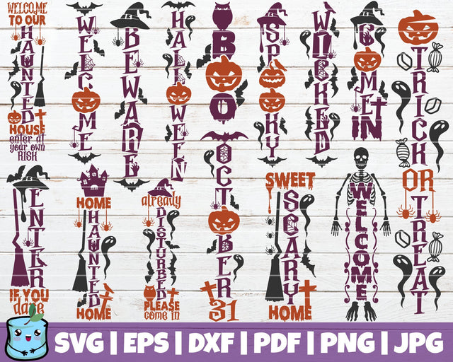 Halloween Porch Signs SVG Bundle SVG MintyMarshmallows 