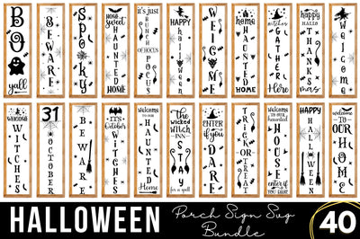 Halloween Porch Signs SVG Bundle SVG Regulrcrative 