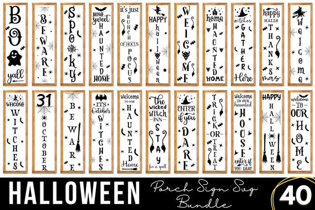 Halloween Porch Signs SVG Bundle SVG Regulrcrative 