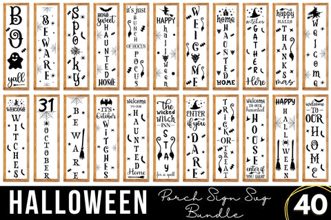 Halloween Porch Signs SVG Bundle SVG Regulrcrative 