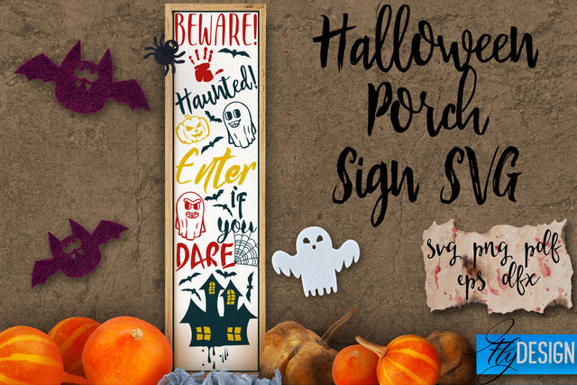 Halloween Porch Signs SVG | Halloween SVG Design | Funny Quotes SVG Fly Design 