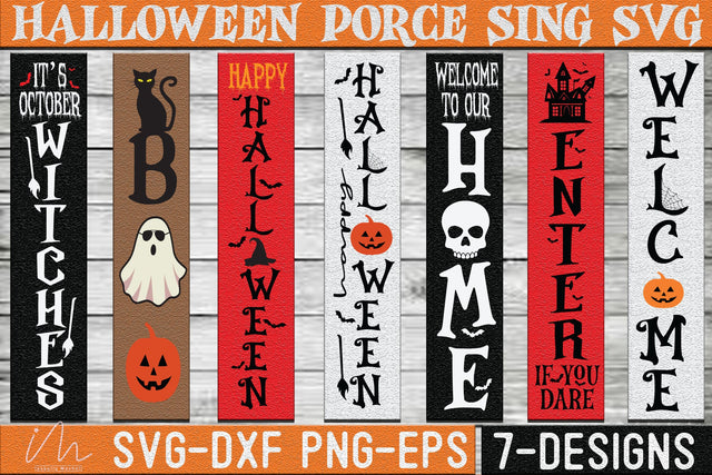 Halloween porch sing svg bundle, Welcome to out home svg,Happy Halloween porce svg, Funny Halloween porce, Boo porce sing, it's October svg, Holiday porce sing bundle SVG Isabella Machell 