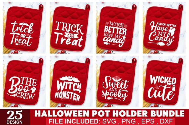Halloween Pot Holder SVG .HALLOWEEN Svg Bundle ,HALLOWEEN Clipart, SVG Designangry 