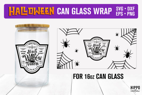 Halloween Potion Label Can Glass Wrap Bundle SVG Hippo Creations 