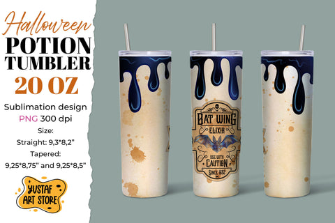 Halloween potion label tumbler sublimation Bundle. 12 design Sublimation Yustaf Art Store 