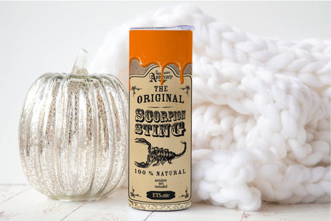 Halloween Potion Label Tumbler Wrap Witch Apothecary Potion SVG OrangeBrushStudio 